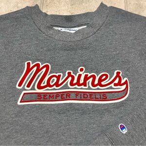 1990s Champion Marines Semper Fi Embroidered Crewneck Sweatshirt USA Adult Large